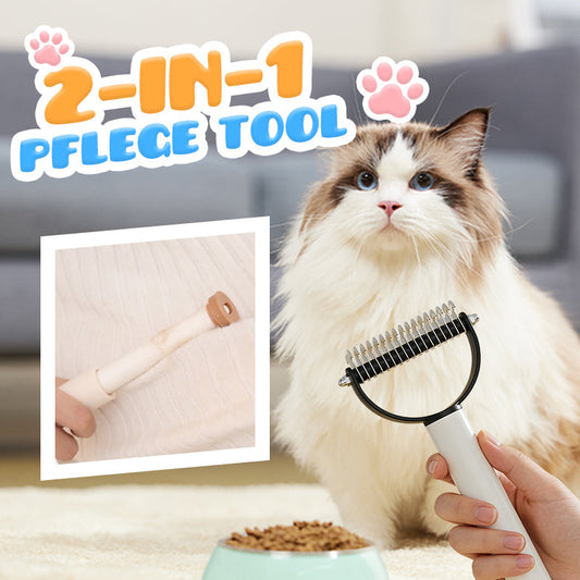 2-in-1 Entfilzungskamm & Fusselroller für Haustier